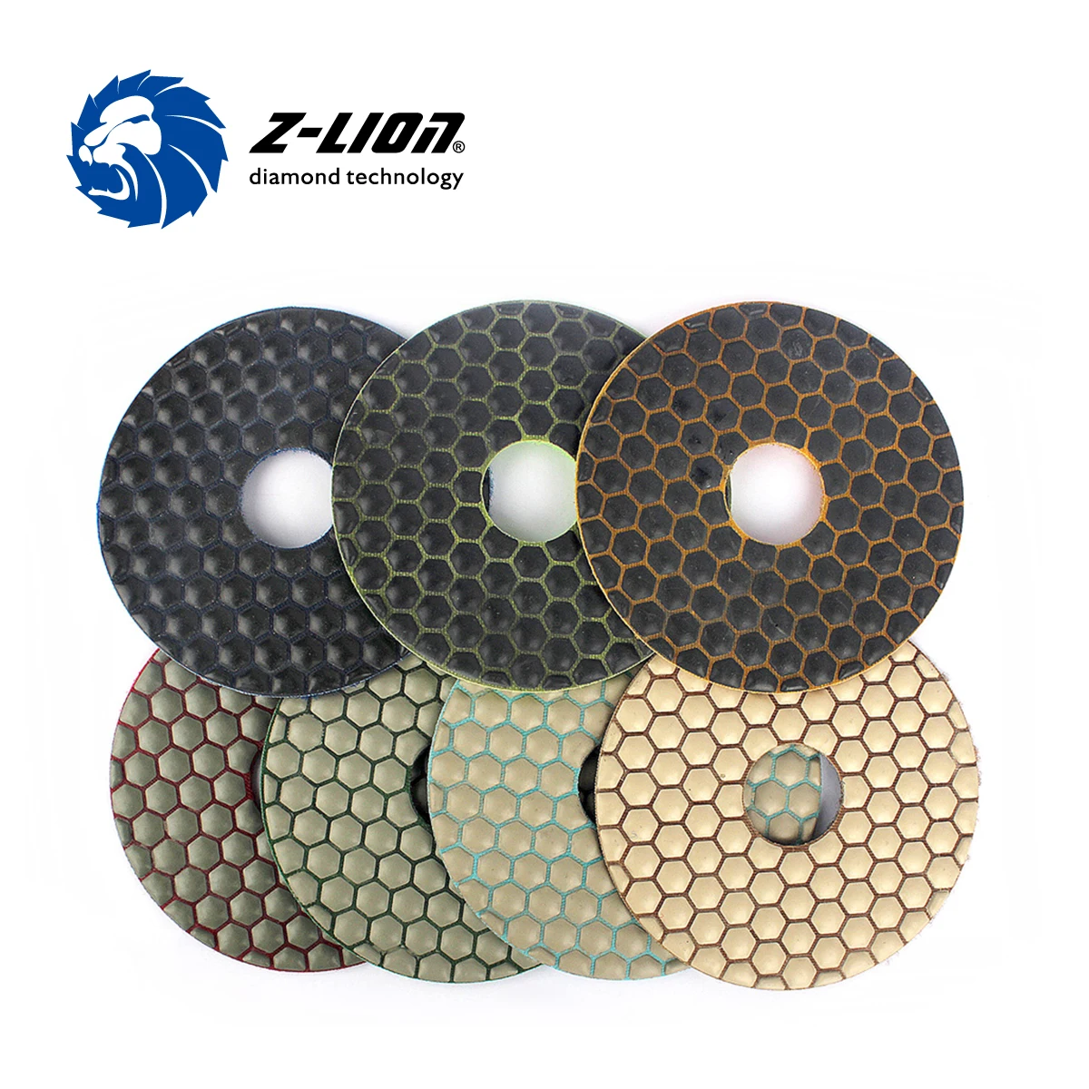 Z Lion stone tools 6 inch dry diamond pads concrete Polishing Pad