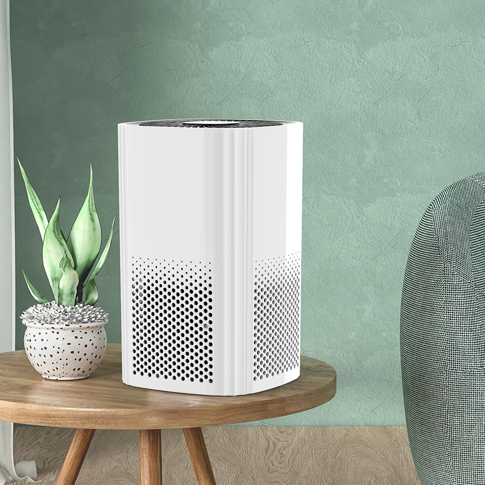 Hot Selling round Desktop HEPA Portable UV Air Purifier with WIFI Small Desktop Ozone Generator for Home Use OEM Available