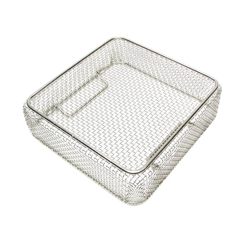 Customized Stainless Steel Medical Disinfection Woven Wire Mesh Basket