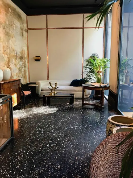 China Factory Cheap Colorful Cement Terrazzo Glazed Tile Matte Finished Porcelain Terrazzo 300x600 Dark Series Terrazzo