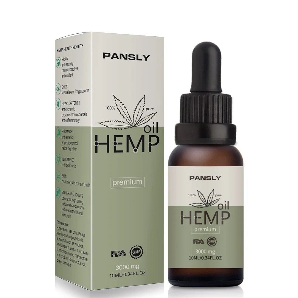 In Stock Organic Hemp Seed Oil 3000 mg/10ml CBD Essential Oil Serum