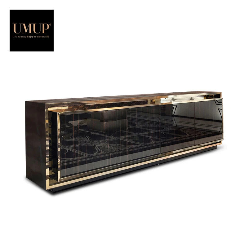 Modern Luxury Italian style design Living room Wooden  TV Cabinet TV Stand Furniture with 4 drawers