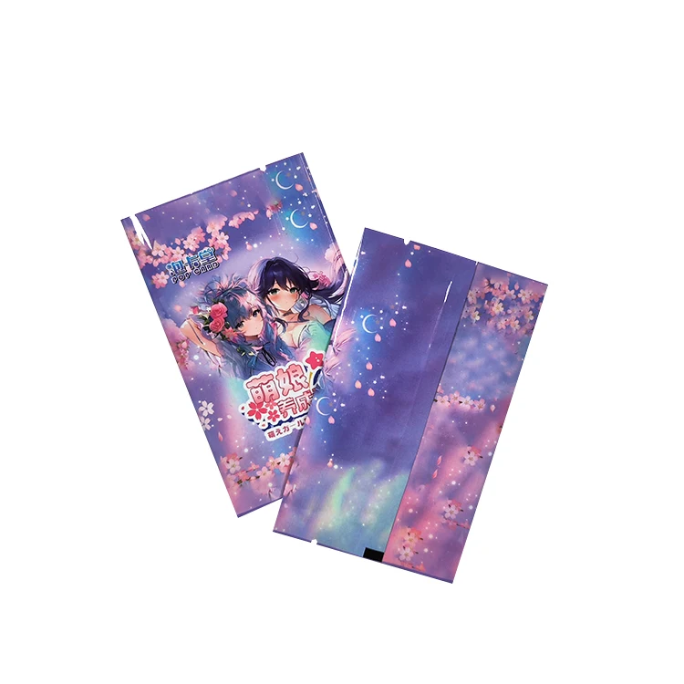 Wholesale Sliver Back Seal Game Card Colorful Printed Toy Aluminum Foil Trading Cards Poker Packaging Bags