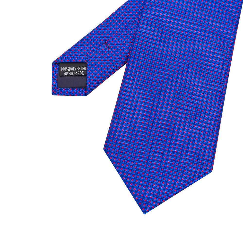 YiLi Handmade Jacquard Woven Microfiber Polyester Deep Blue Tie