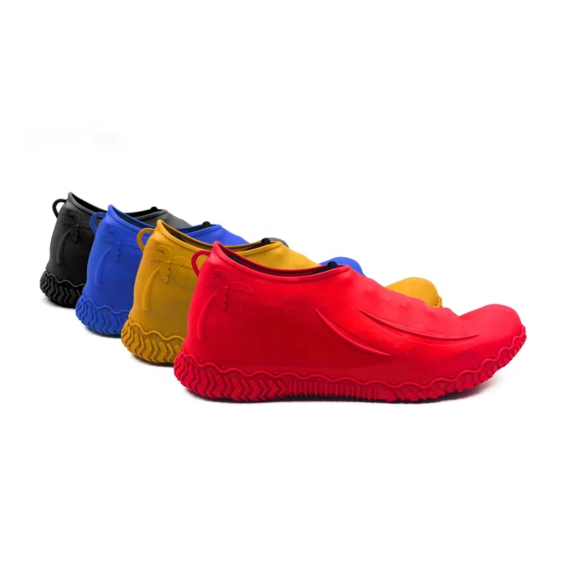 A Kids Silicone Rain Shoes Cover Non Woven Men Rubber Waterproof Overshoe Shoe Cover Rain Boots