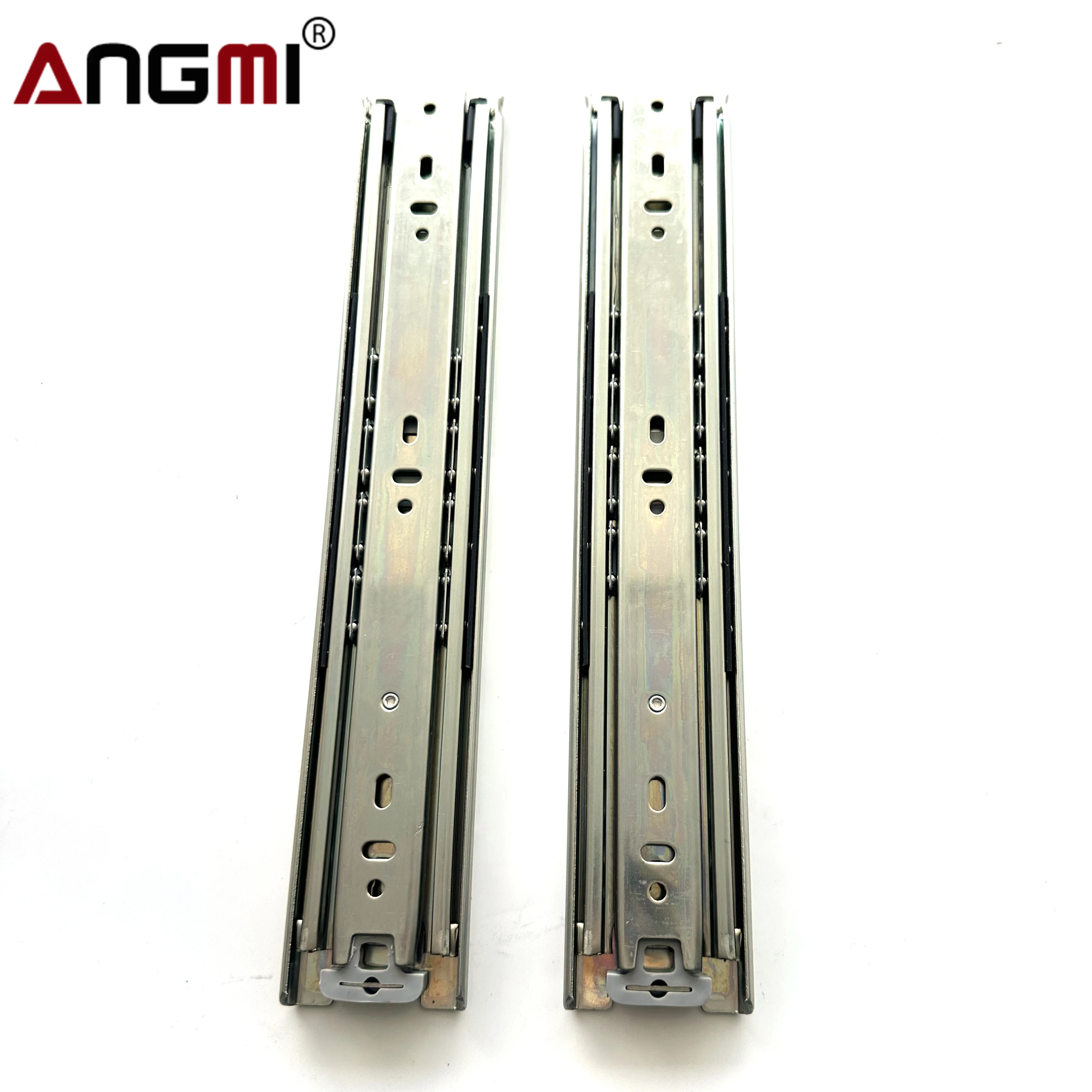 Soft Close Drawer Rails With Lock 3 Fold Full Extension Side Mount Heavy Duty Drawer Slides