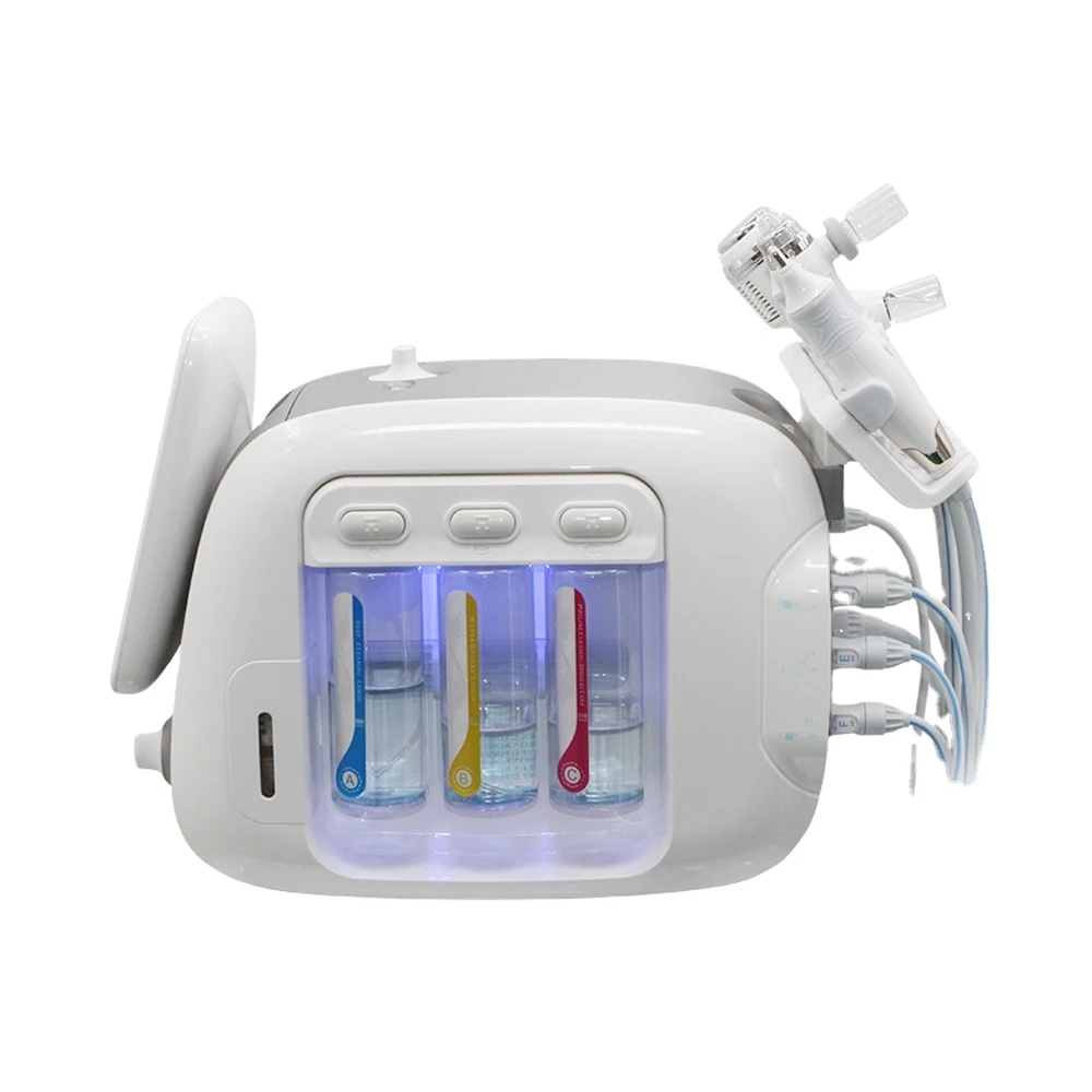 6 в 1 маленькая пузырьковая Аква пилинг удаление черных точек Гидра микродермабразия косметический аппарат для лица плазменная ручка