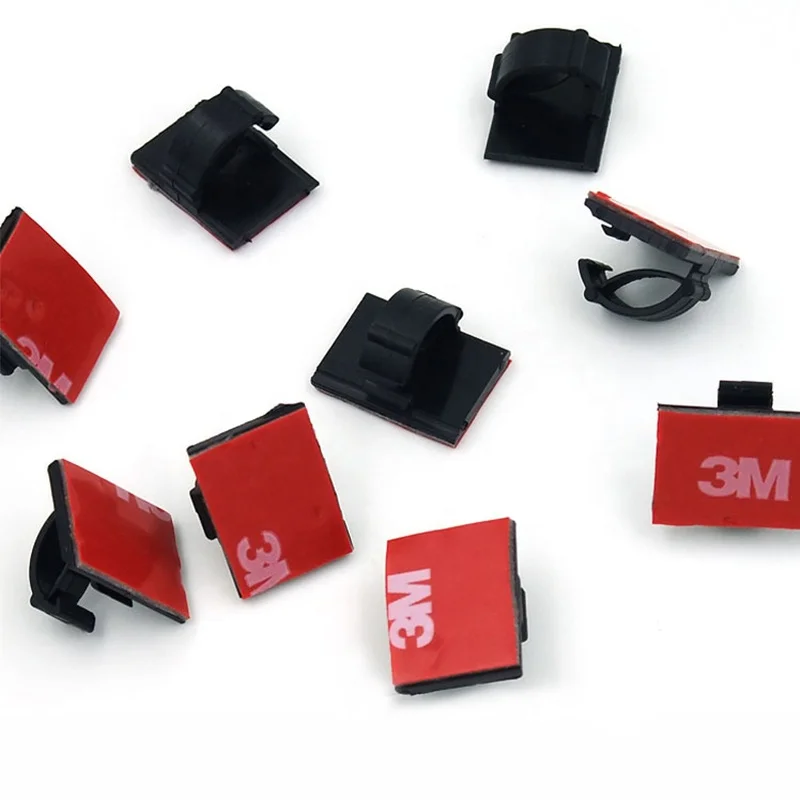 Nylon adhesive electric cable clamp Self Adhesive Wire Clip Cable Tie Holder