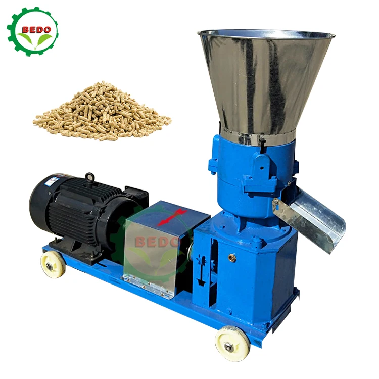 Farm Animal Chicken Duck Feed Pellet Mill Machine 4 Rollers Feed Pellet Machine