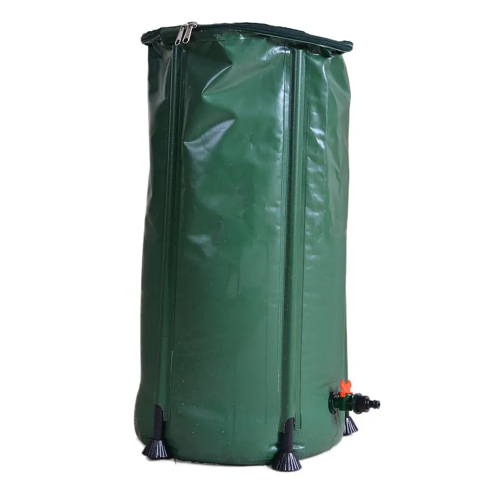 
100L Collapsible Rain Barrel Portable Water Storage Bucket Rainwater Collection System Downspout Water Catcher Container 