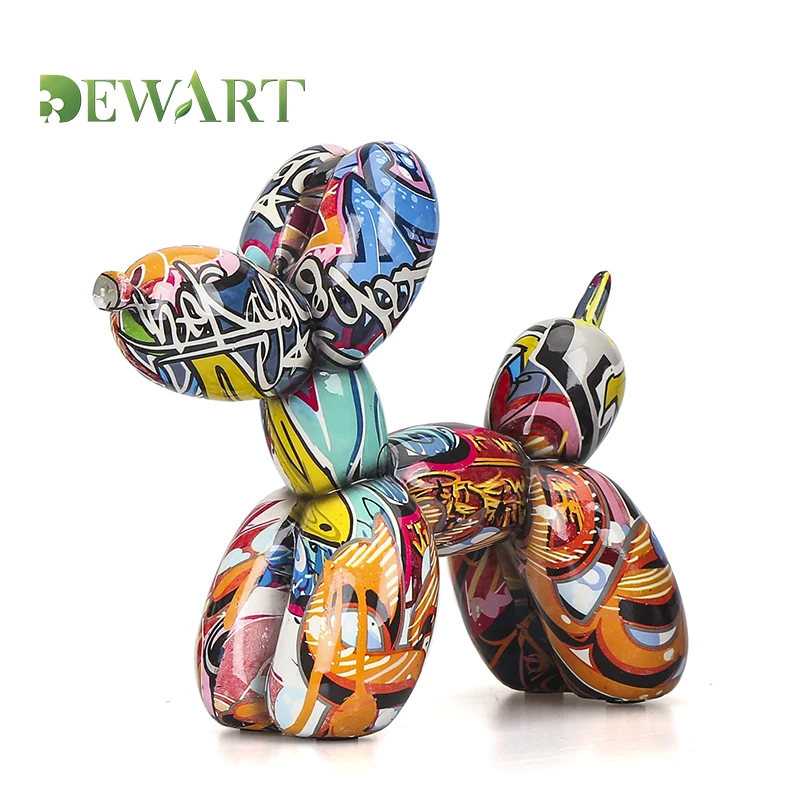 Hot sale Jeff Koons resin balloon dog figurines for home decor custom color funny dogs sculptures for desktop home accessories