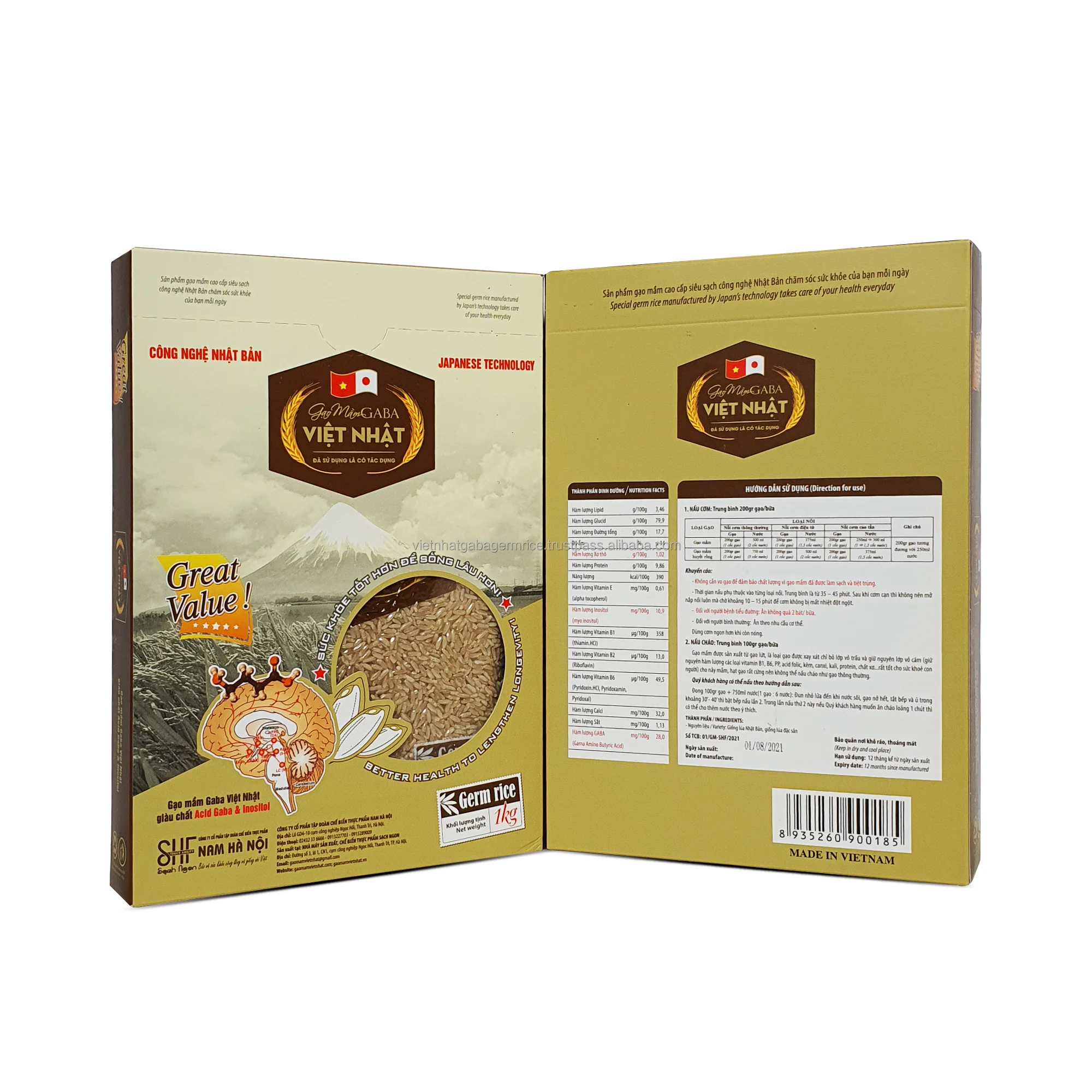 Top sale organic germ rice gaba rice Viet Nhat Gaba from Viet Nam