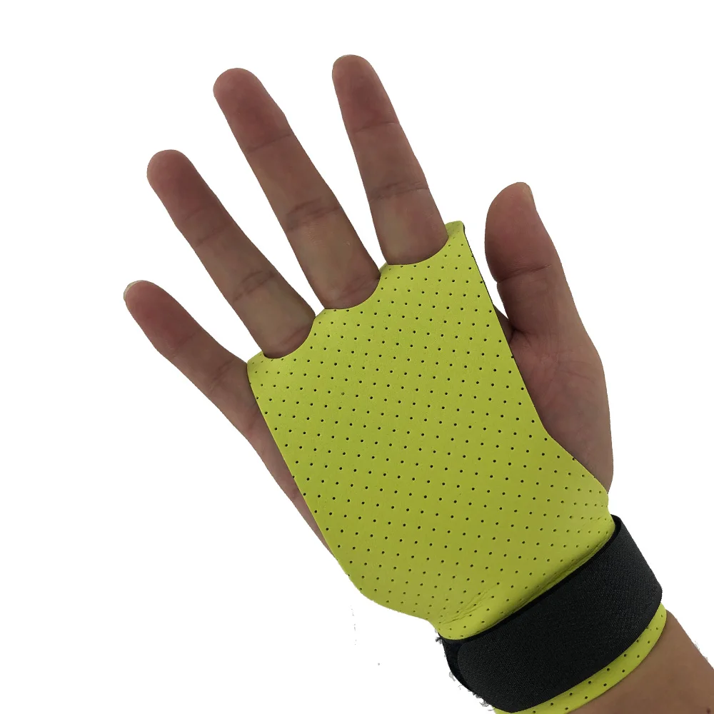 
Custom logo synthetic fiber gymnastics hand grips with new breathable material for bars kettlebells weightlifting pull ups 