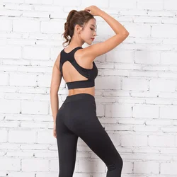 EU/US Size Breathable High Impact Sexy Women Halter Seamless Sports Bra