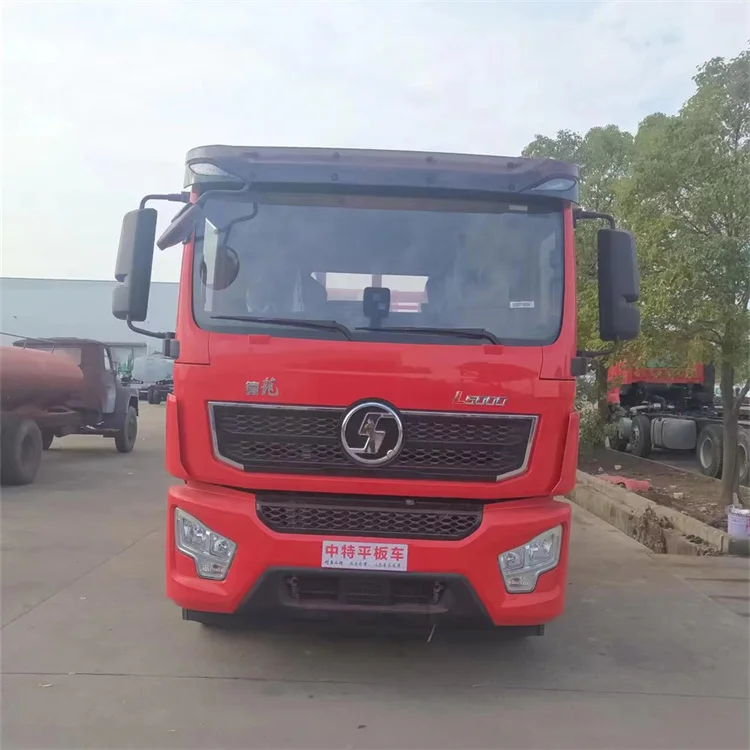 Powerful Shacman L5000 240 HP 6.8 M board length flatbed truck for transport 15-18 ton excavator Flat Truck Platform lorry