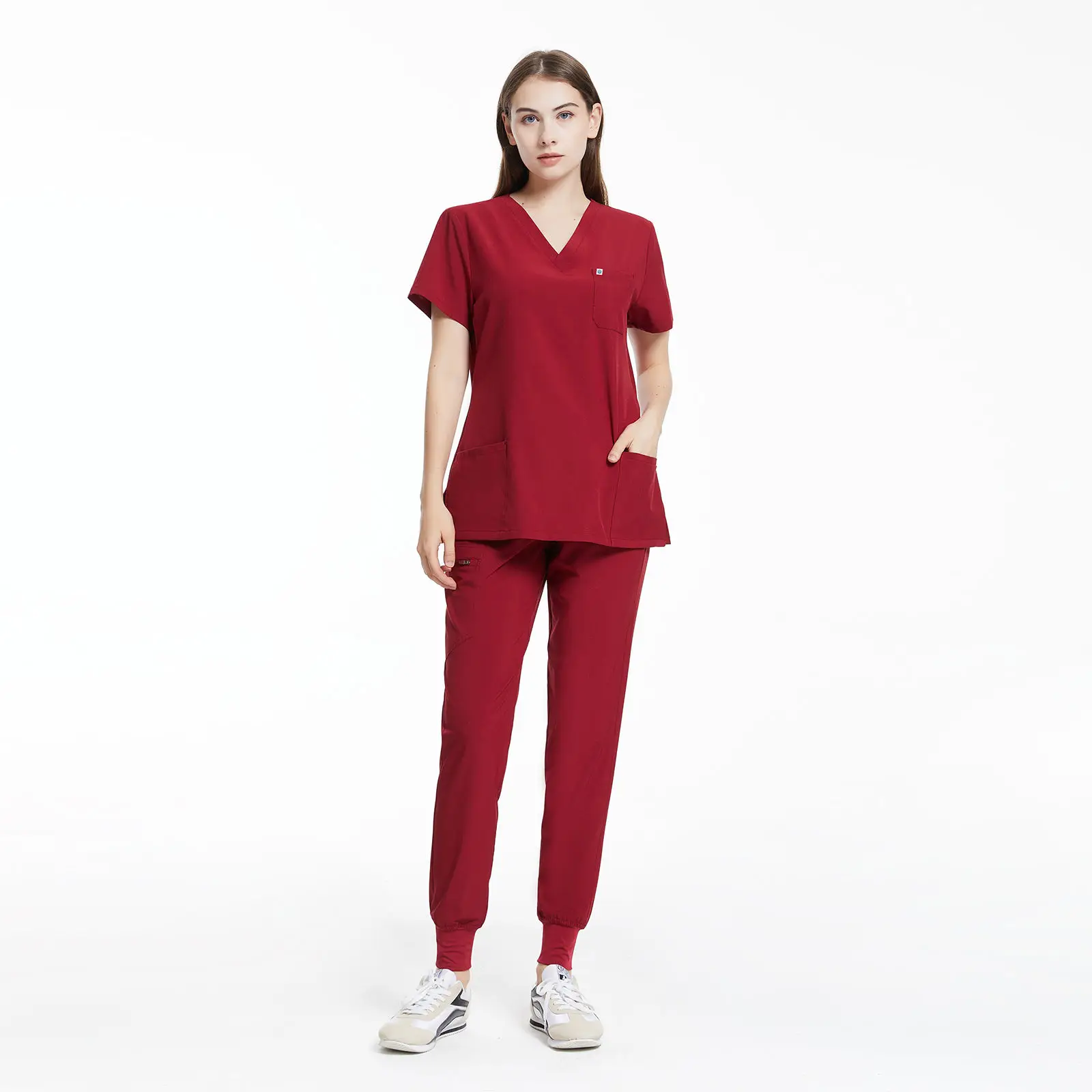 Custom Logo Doctor Nurse Suit Fashionable Design Surgical Nursing Uniform Sets Wholesale Scrubs Uniforms Sets