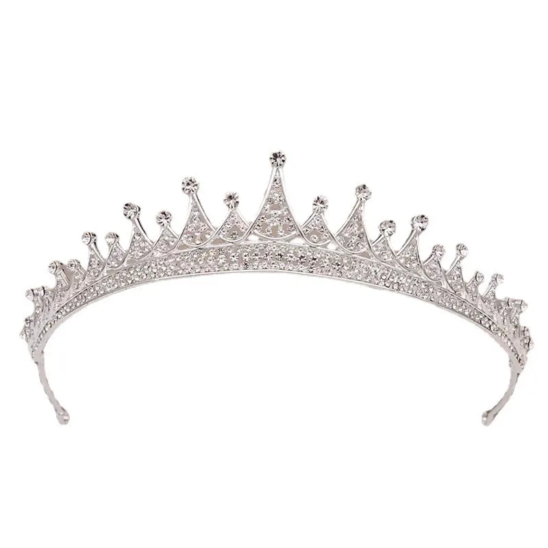 Top Seller New Bridal Jewelry Crystal Diamond Wedding Crown Silver Girl Tiaras Wedding Hair Accessories