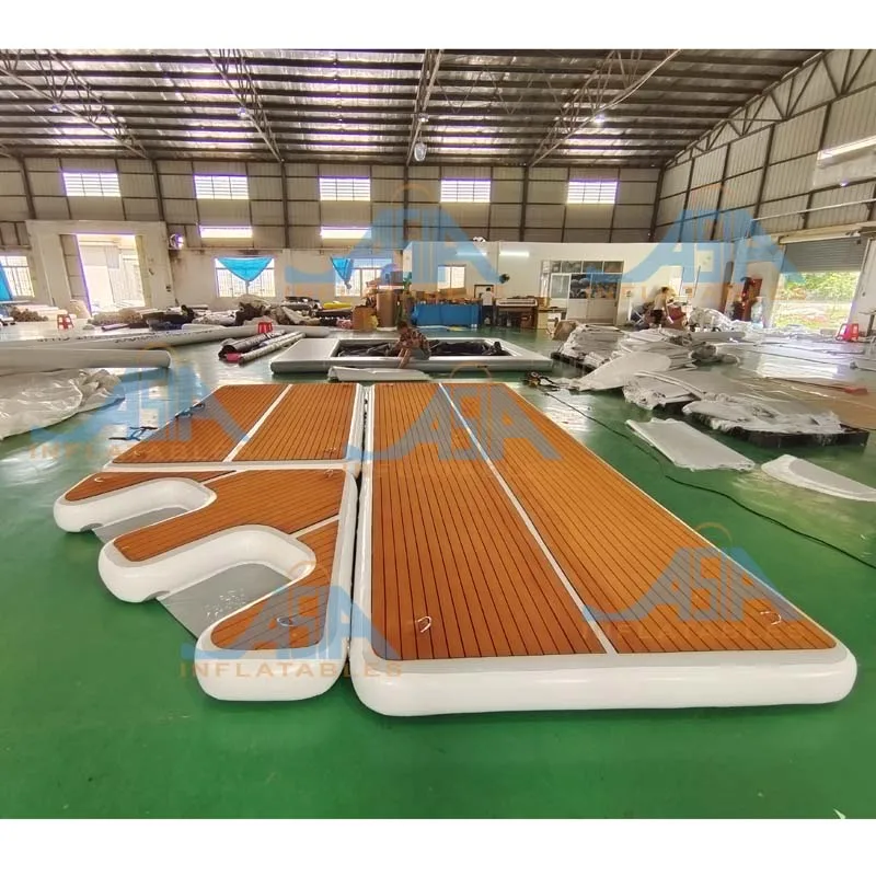 Protection Inflatable Floating Platform Sea Island/ Pvc Floating Swimming Dock Platform Inflatable Water Platform