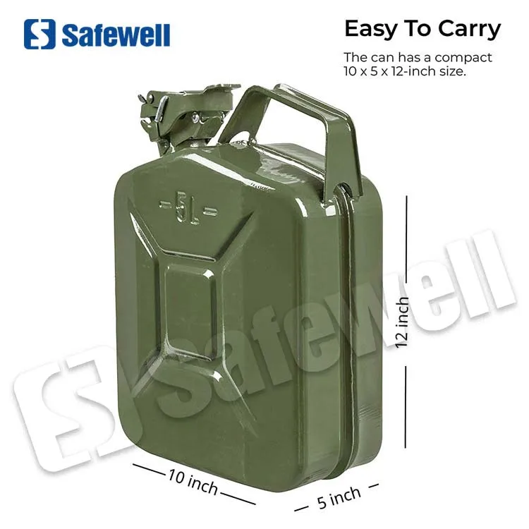 Fuel Gasoline Motorcycle Holder 5L Metal Steel Litre Spare Portable Additive Jerry Can without spout