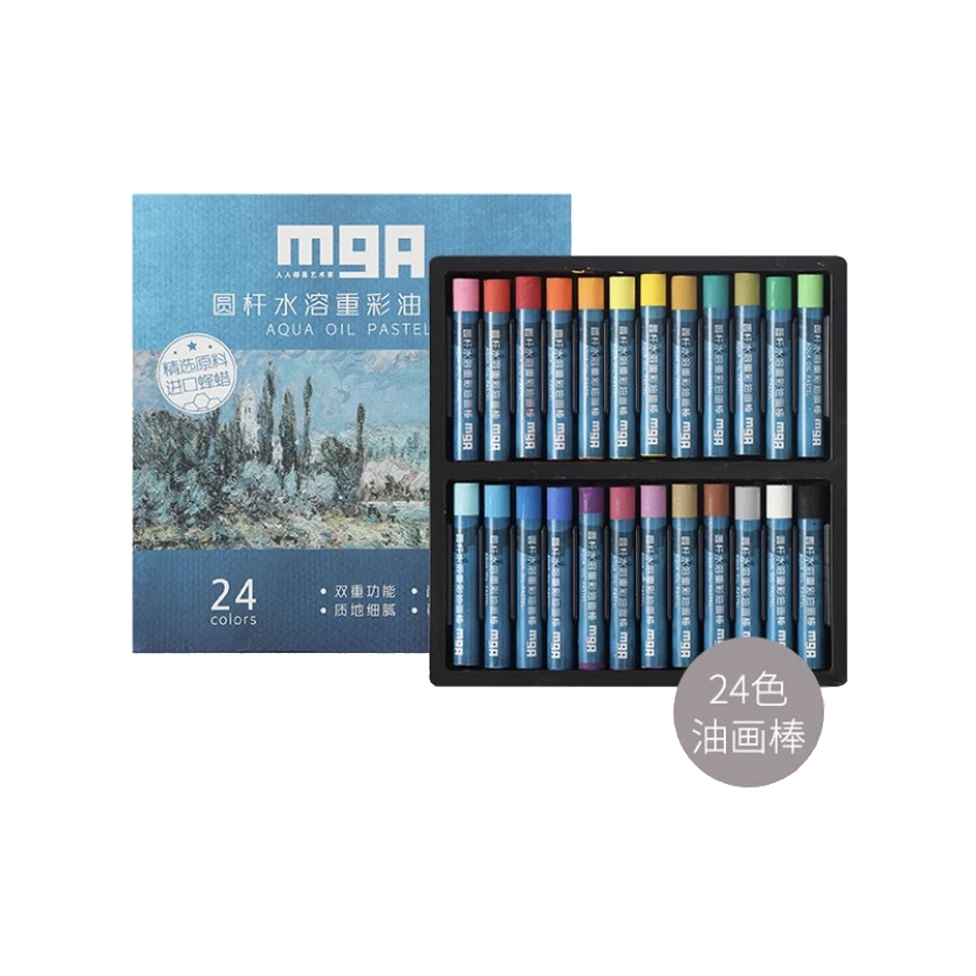
36 Colors Heavy Color Oil Pastel Washable Painting Custom Watercolor Brush Markers Pen Kids 