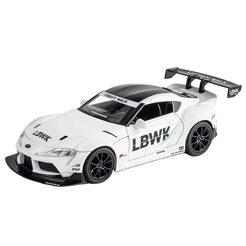 Tou yota SUPRA 1:24 спортивный симулятор игрушечный автомобиль акусто-оптический откат для детей день рождения металлическая модель автомобиля мальчиков