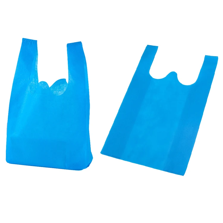 Portable Custom Logo Cheap Price High Quality Non Woven Tote Bag Vest Shopping Bag For Supermarket