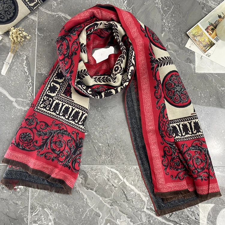 
Осенне-зимний длинный плотный теплый кашемировый шарф в Корейском стиле нагрудник баухинии шаль двойного назначения 