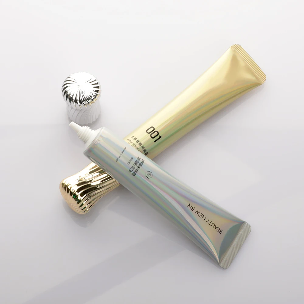 Luxury 10g 15g 20g ABL Cosmetic Packaging Tube With Acrylic Silver Screw Cap Aluminum Plastic Soft Squeeze Eye Cream Tubes