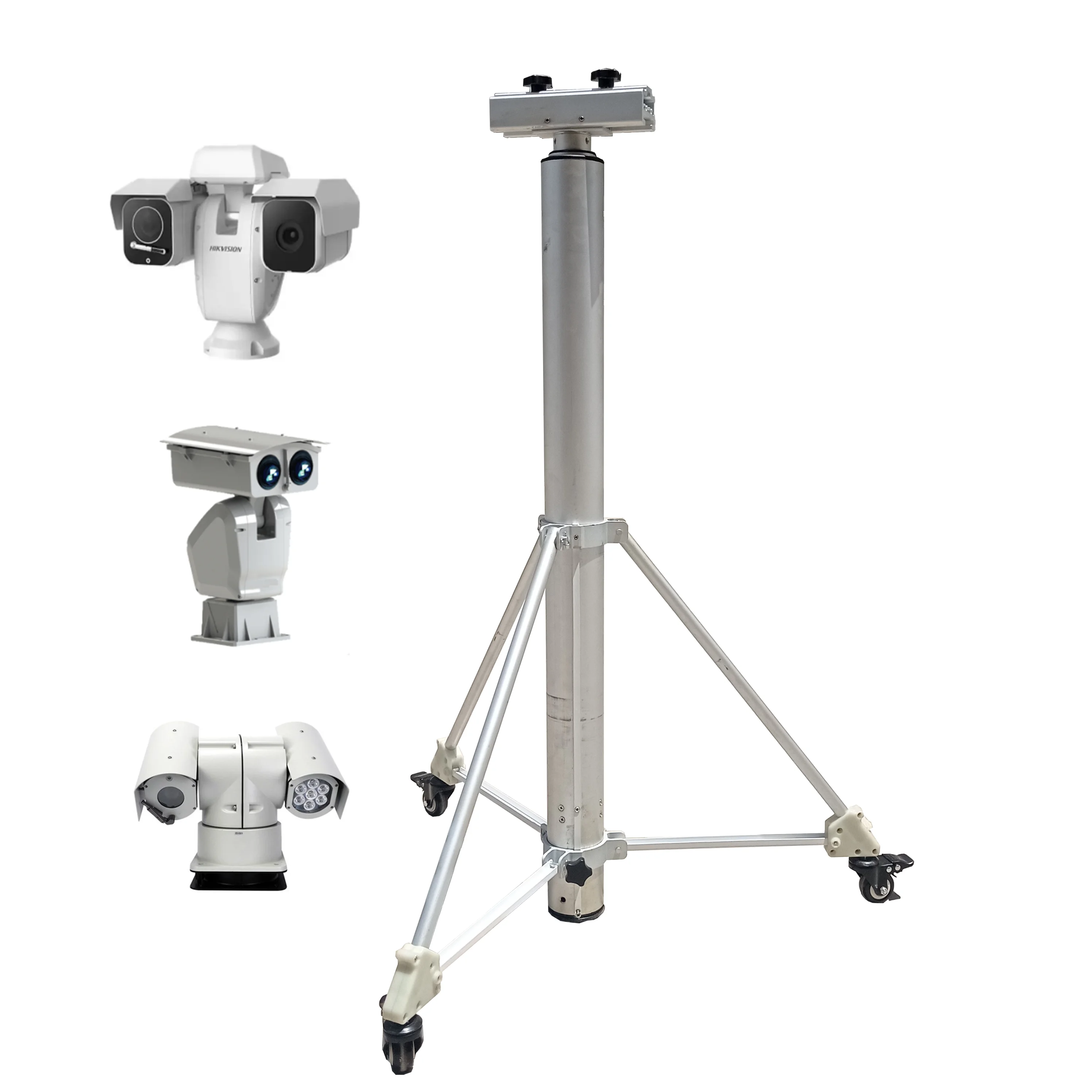 2.5m 3.5m 5m 10m vehicle-mounted 30kg pan-tilt shooting electric antenna without pull-wire telescopic mast