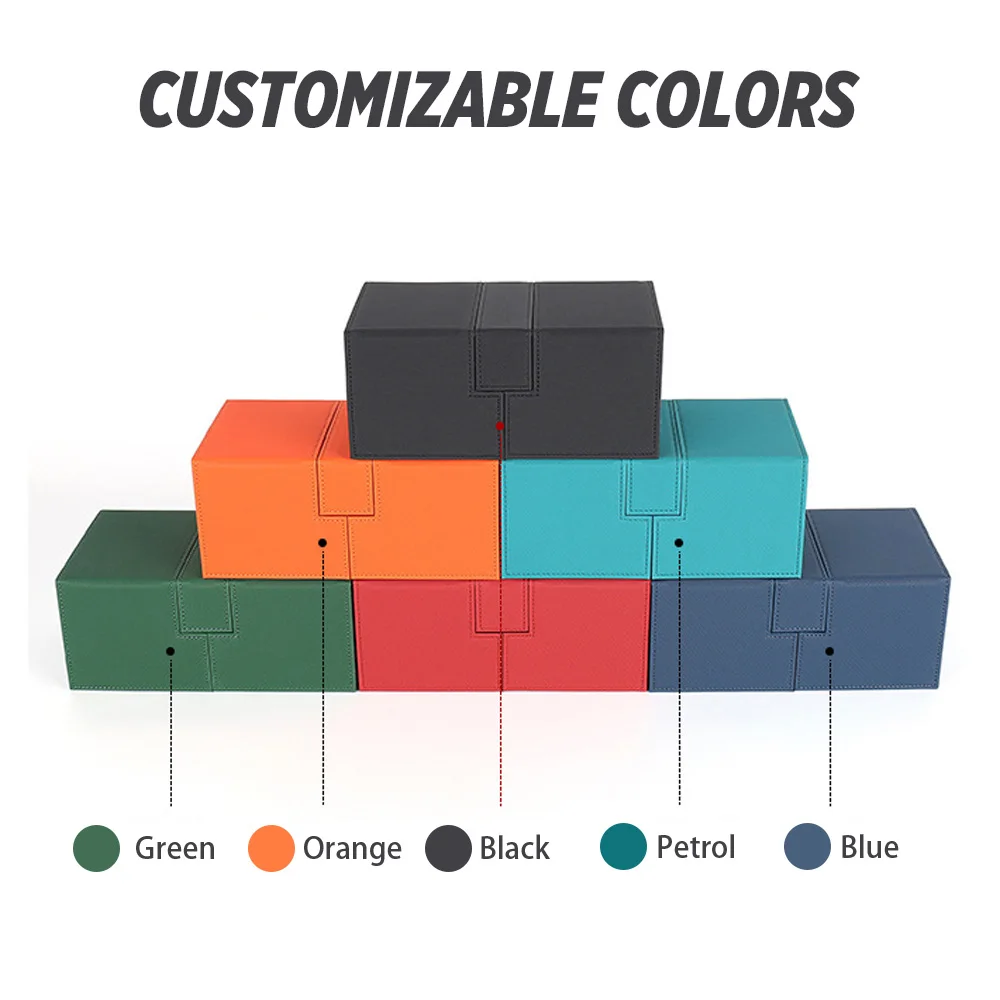 Premium Double Deck Box For 200+ Tcg Pokemones Magic The Gathering Yugioh Commander Card Guardian Deck Box