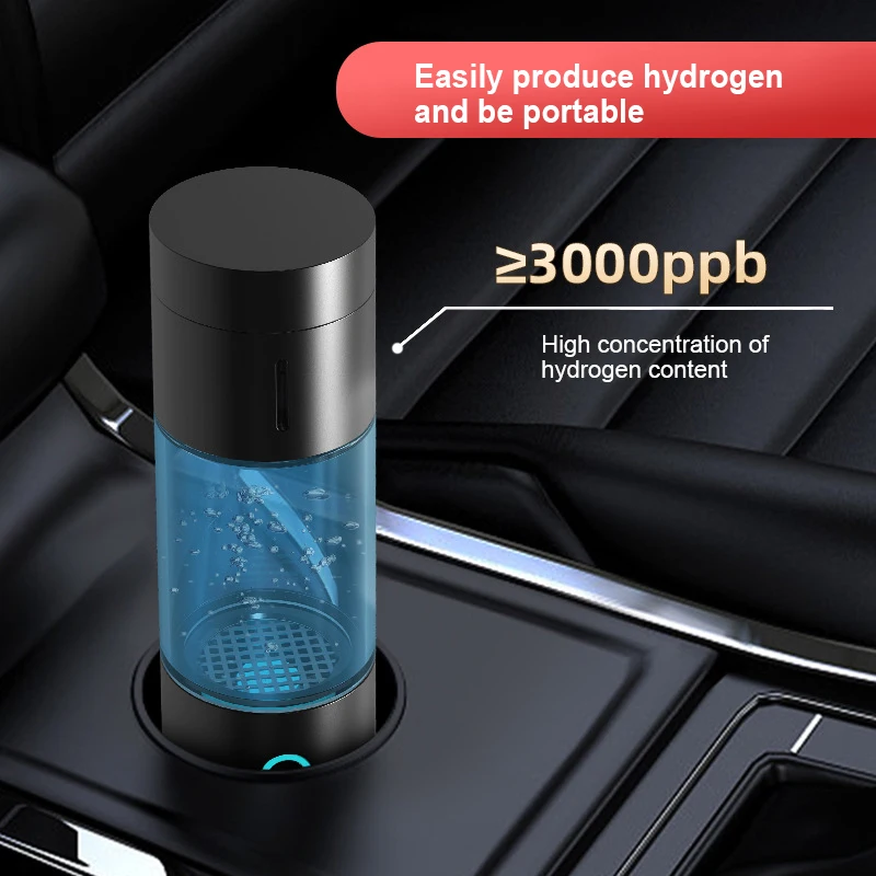 3000PPB/time IP67 ODM OEM  Hydrogen-rich H2life Glass Bottle Hydrogen Water Maker Generator Water Bottle