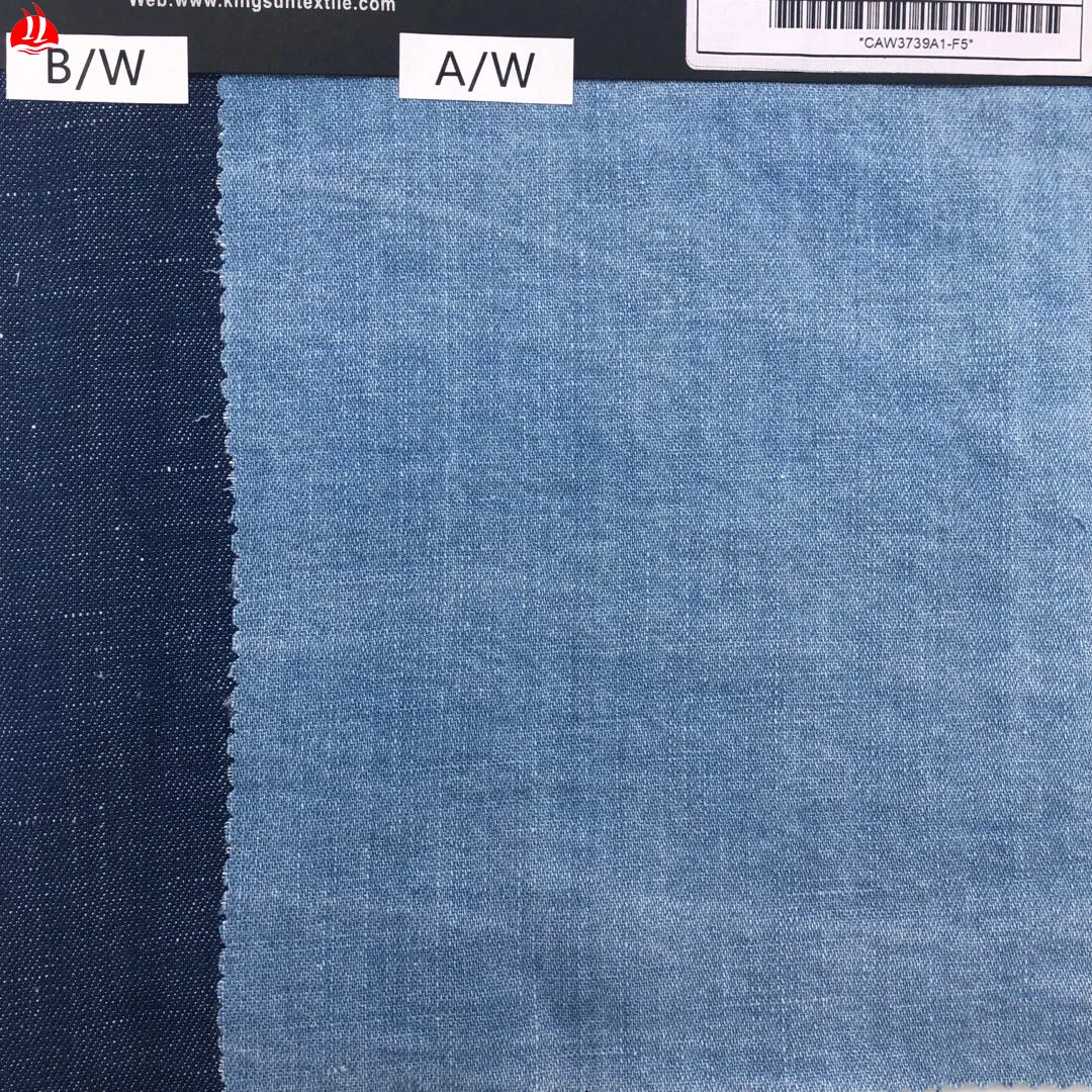 China manufacturer wholesale linen cotton denim jeans fabric