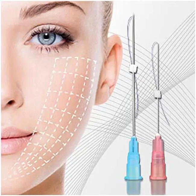 
High quality 19G100mm error correction PDO/ PCL absorbable medical suture fios pdo lift 