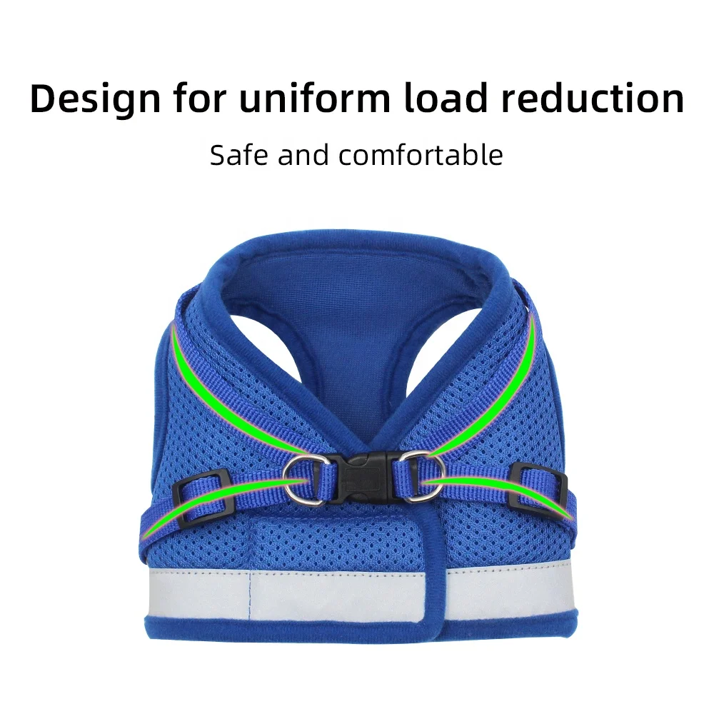 Adjustable Pet Cat Harness Vest Walking Reflective Harness Set Cat Dog Harness With Leash