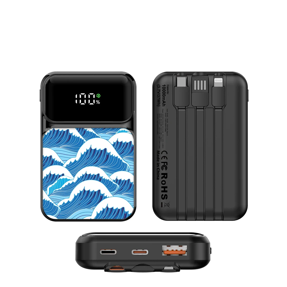 Wholesale Trending Products 2024 New Arrivals Built in 3 in 1 Cables Whole Print Logo Container Powerbank Portable Power Station