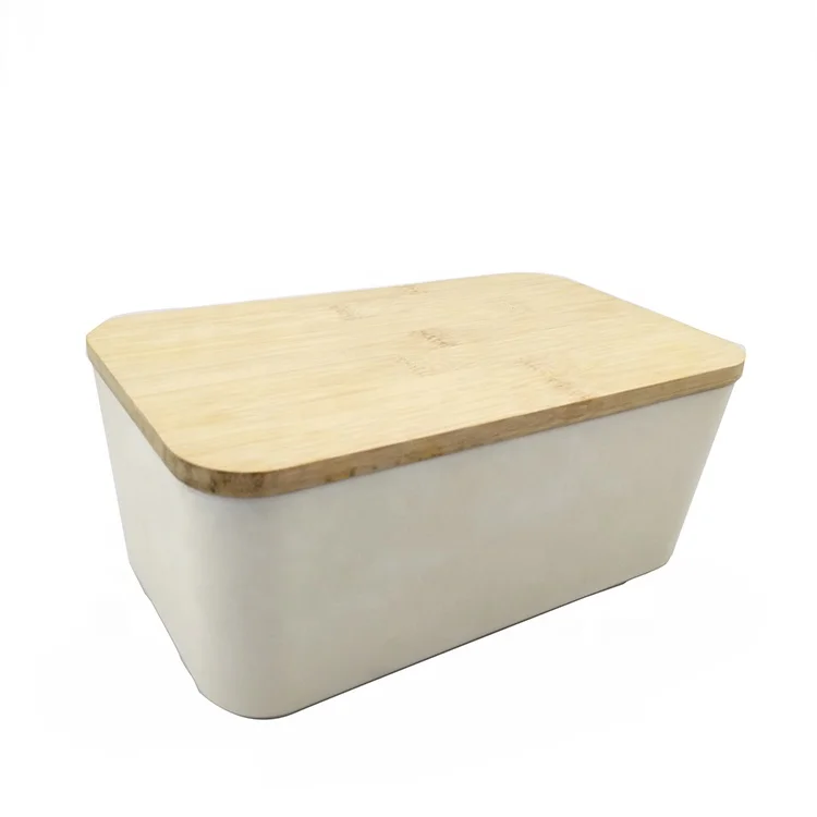 Эко-дружественных 1 слой для хранения еды кукурузы волокно Ланч-бокс с бамбуковой крышкой