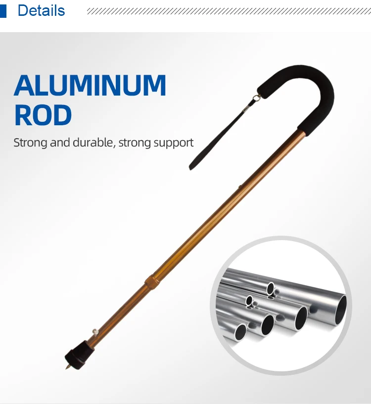 kaiyang KY9283L China Aluminum Medical Adjustable and Lightweight Aluminum Arc handle good-looking Walking Cane Walking Stick