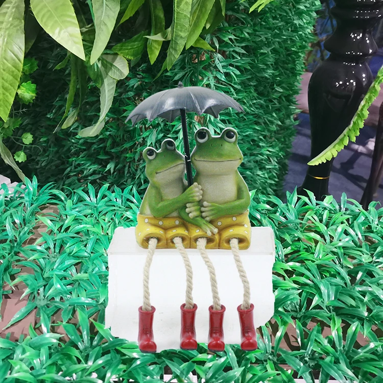 Wholesale Resin Figurines Yoga Frog Statue Large Frog Fairy Figurine Decor Home Garden