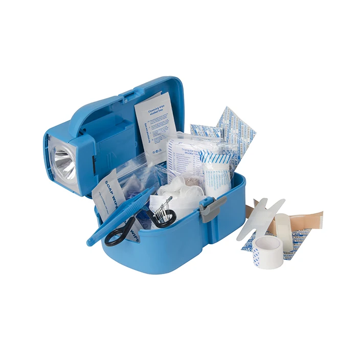 oripower hot selling emergency first aid survival kit light PP box outdoor camping rescue survive signal tool first aid kit