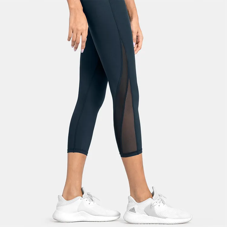 Wholesale Custom Logo Gym Leggings Exercise Sublimation Yoga Pants Women Mesh Legging Fitness Sports Pants