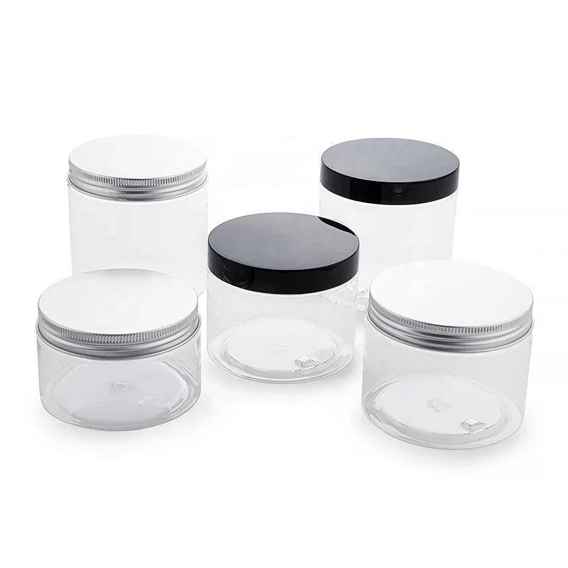 Hot Sale Custom Pet Empty Plastic Clear Packaging Airtight Coffee And Tea Storage Jar Set With Lid