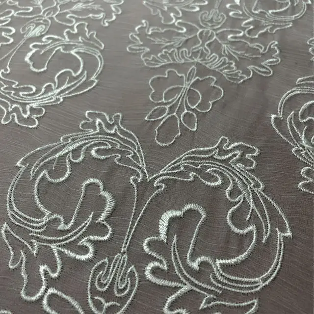 HA-16316B New style knit embroidery stock chiffon lace fabric indonesia for dress