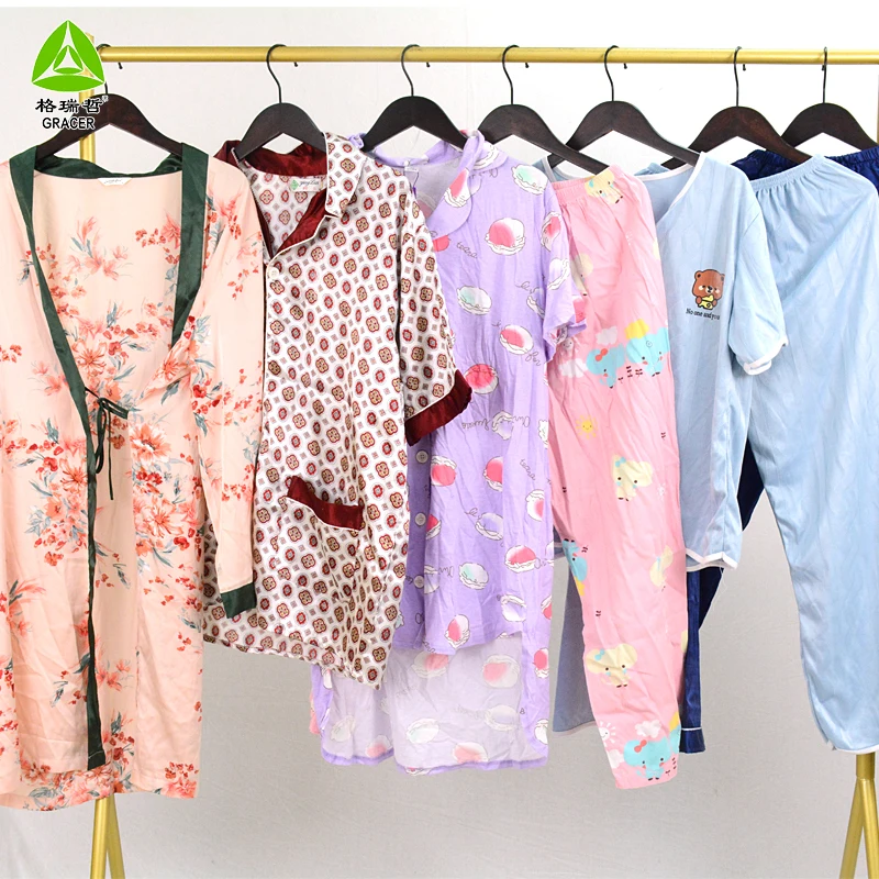 Transparent pajamas woman sexy night wear pajamas used clothes second hand clothes in japan