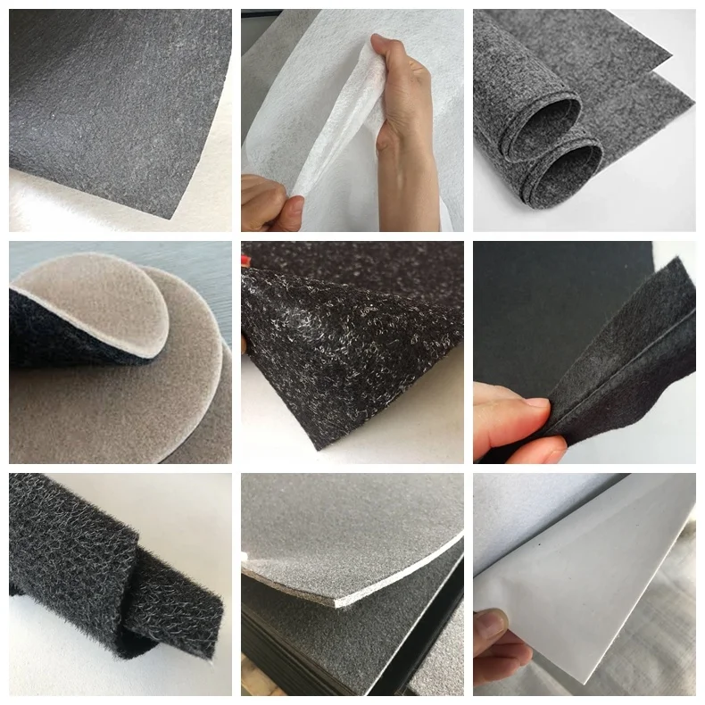 Wholesale price car upholstery material needle punched nonwoven thermal bond felt fleece recycled for car upholstery