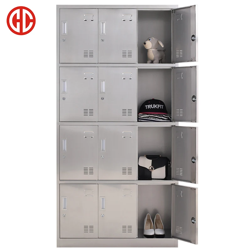 12 Door Stainless Steel Locker Document Storage File Cabinet Office