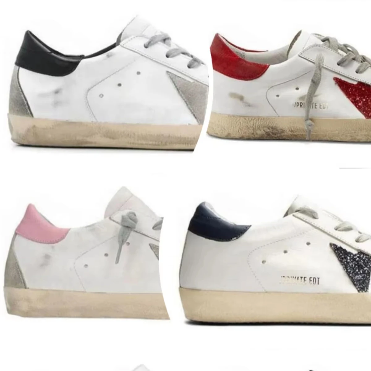 2024 Designer Shoes Golden Women Super Star Brand Men Italy Sneakers Sequin Old Dirty Loafers Leather Shoe Ball Star Trainers