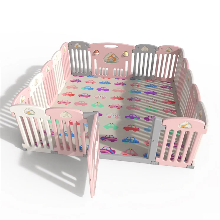 Plastic Baby Playpen with Activity Panel Free Combination Large Playpen For Babies With Door