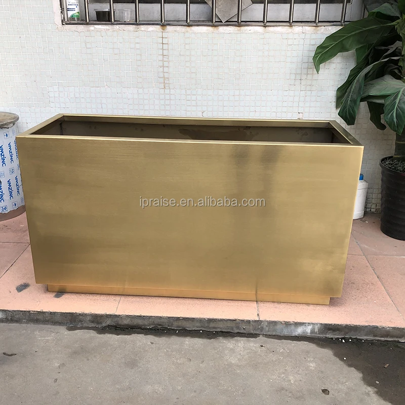 Highway Planting Trees Big Flower Planter Pot Large Flower Pot with stainless steel