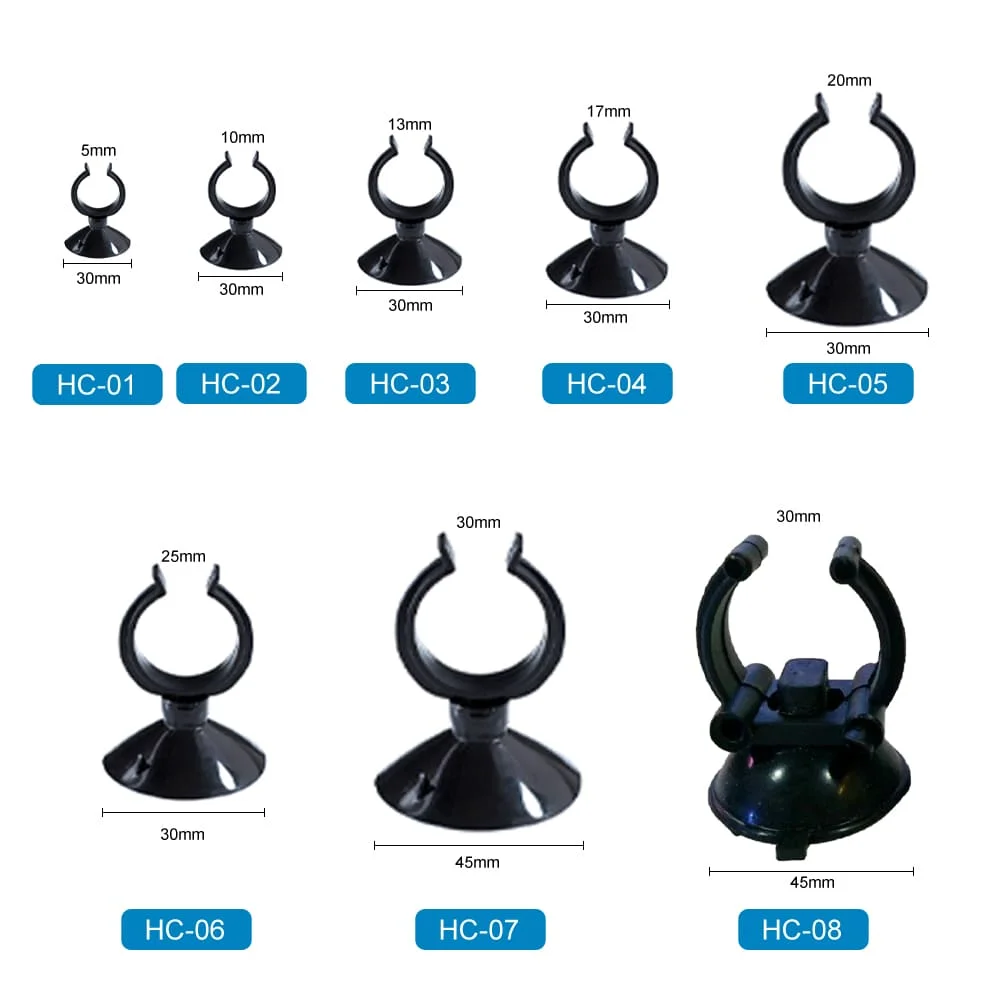 Aquarium Heater Suction Cups with Clips Supplier Air Hose Tube Holders Clamps for Fish Tank Aquarium Accessories