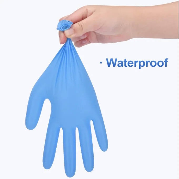 Disposable XL PVC Nitrile Safety Gloves Anti-Slip Waterproof Food Safe Chemical Resistant Medical Cleaning Touch Screen